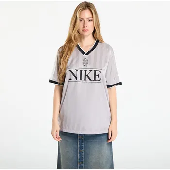 cyklistický dres Dres Nike Sportswear Women's V-Neck Jersey Top College Grey/ Sail/ Black/ Black S