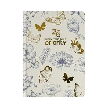 Kalendář Kalendarz 2026 B6 tygodniowy. Motyle i Kwiaty