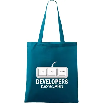 Developers keyboard - Taška bavlněná - 42 x 38 cm ( Petrolejová )