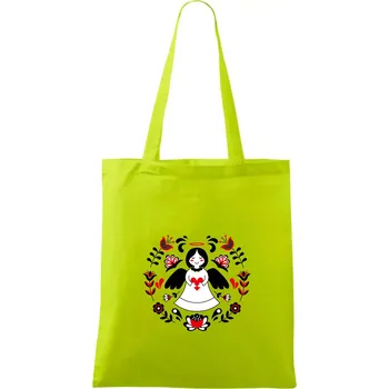 Folklor - Andělíček - Taška bavlněná - 42 x 38 cm ( Limetková )