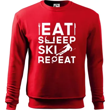 Eat sleep ski repeat - Mikina Essential dětská - 158 cm/12 let ( Červená )