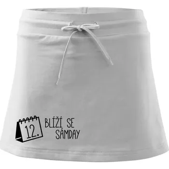 Dámská sukně Blíží se Sámday - Sportovní sukně - two in one - XS ( Bílá )