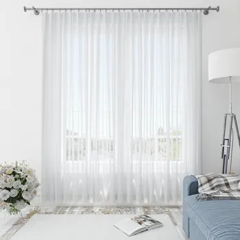 Záclona Voál Cecílie bílá s olůvkem š.300cm-zbytek 3,35m - řasící stuha 5cm VDLB/W-300