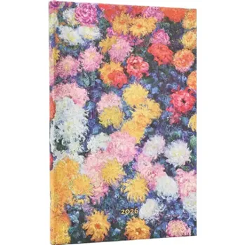 Diář Diář Paperblanks 2026,Monet’s Chrysanthemums - 12M, Maxi, vertikální