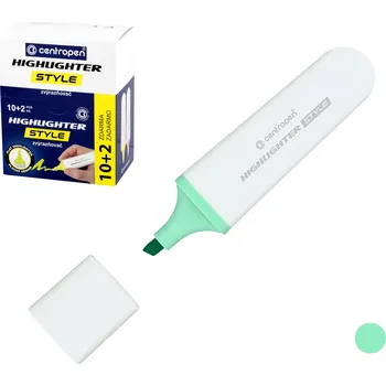 Kancelář Centropen Zvýrazňovač 6252 zelená pastel plochý
