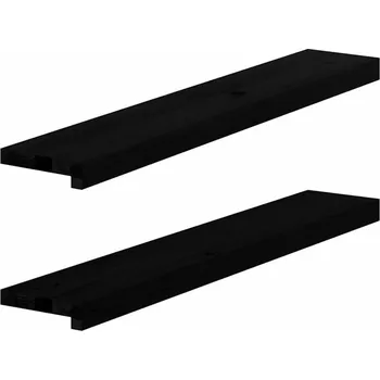 Parapet vidaXL Okenní parapety 2ks světle hnědé 90x15x2cm masivní dub [4009087] Barva: tmavě hnědá