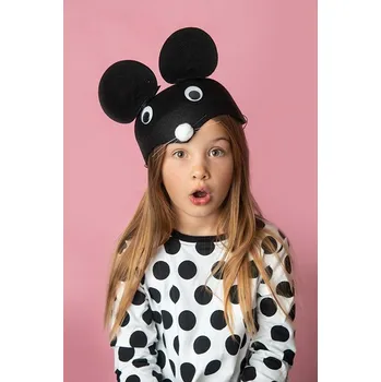 Klobouk Partydeco Klobouk maska Myš černá dětský