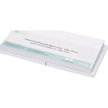 Obálka DP Craft Obálka a přání 13,5x13,5 cm bílé 50ks 250g/m2