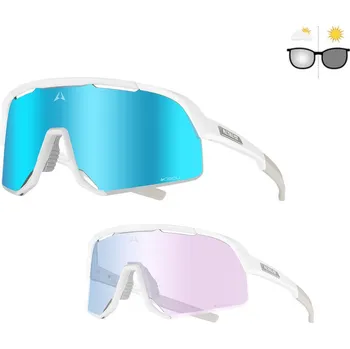 Sluneční brýle Altalist Fotochromatické sluneční brýle Kisou PXC bílá s růžovo-modrými skly