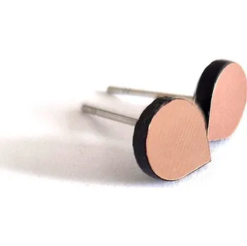 Náušnice DROPLETS copper pink náušnice měděno/růžové