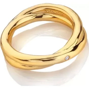 Prsten Stříbrný pozlacený prsten Hot Diamonds x Jac Jossa Soul DR292 Obvod 52 mm