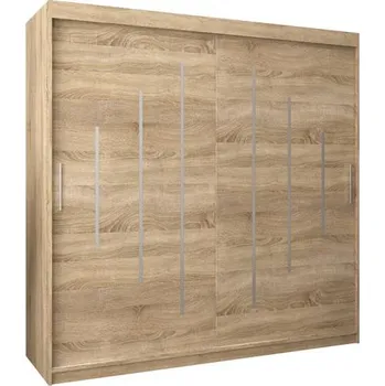 Šatní skříň Šatní skříň s posuvnými dveřmi YORK - 200x200cm -Dub Sonoma-