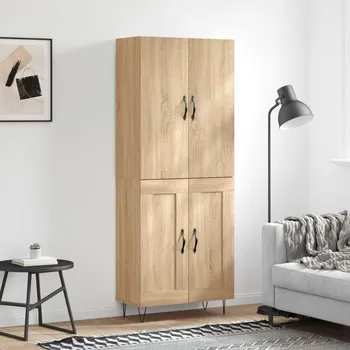 přebalovací pult a komoda Skříň highboard dub sonoma 69,5 x 34 x 180 cm kompozitní dřevo Hnědá3198076