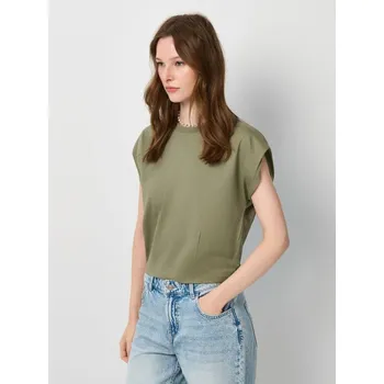 Dámská móda Zkrácené tričko - M - House - pískově zelená - 733GP-97X