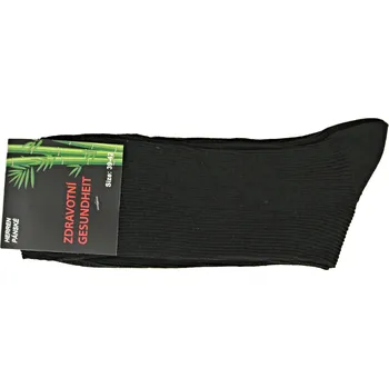 Pánské ponožky UNI Pánské zdravotní ponožky s bambusovým vláknem Velikost: 39 - 42, Barva: černá