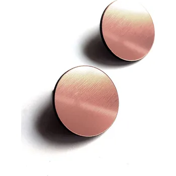 Náušnice BIG FULL CIRCLE COPPER PINK průměr: 19 mm naušnice měděné plexi