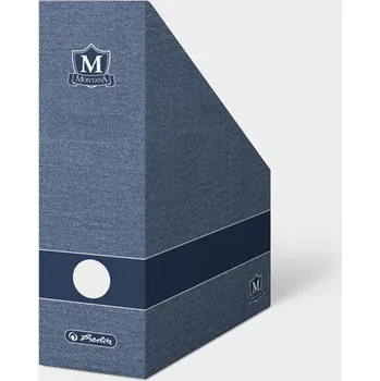 Stojan na časopisy Montana - A4, 11 cm, modrý,1 ks