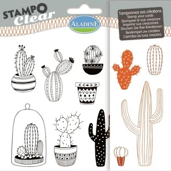 Aladine Gelová razítka Stampo clear Kaktusy
