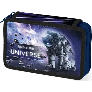 Penál MFP Školní penál dvoupatrový vesmír,nevybave