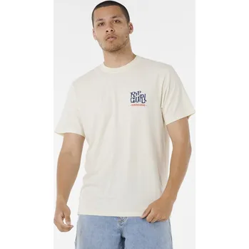 Pánské tričko Tričko Rip Curl SHAPER ADDRESS TEE Bone velikost M