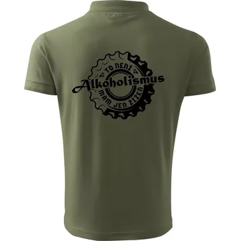 Pánská košile Alkoholismus pivo - Polokošile pánská Pique Polo 203 - 2XL ( Khaki )