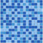 Skleněná mozaika Premium Mosaic modrá 33x33 cm mat MOS20MIX1HM 201782182