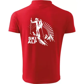 Pánská košile Skialp trip - Polokošile pánská Pique Polo 203 - 4XL ( Červená )
