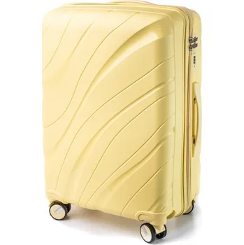 Žlutý odolný skořepinový kufr "Tide" s TSA zámkem - vel. XL