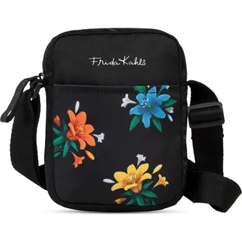 Kabelka Dámská taška černá se vzorem květin - Frida Kahlo 62220-0100 - lehká, praktická a ideální pro každodenní nošení | Cooltovka.cz