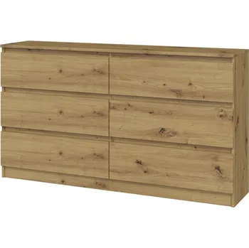 Policová skříň Komoda Malvína M6 140, dub artisan