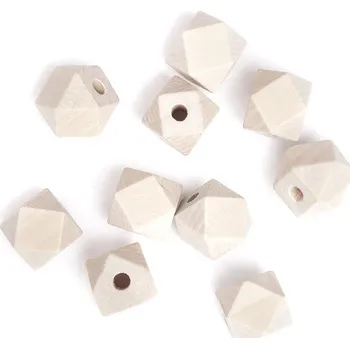 Korálek DP Craft Korálky dřevěné osmiúhelníky 15mm 10ks
