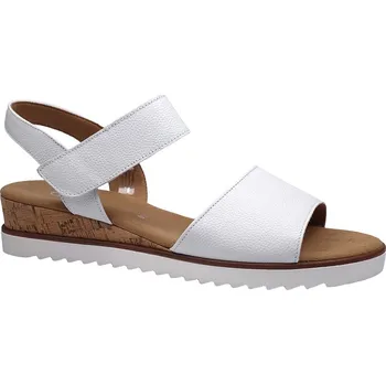 Dámské sandále Letní vycházková obuv, Gabor, šíře G, bílá: Bílá Hladká kůže 27,5 42,5 G 1/2 - lehce rozšířená (28300-28300)