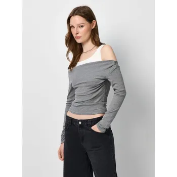 Tričko s dlouhými rukávy - M - House - tmavošedý - 533GX-90M