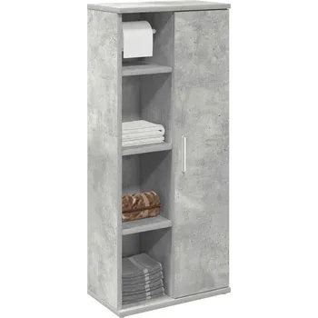 Koupelnový nábytek vidaXL Koupelnová skříňka s držákem rolí 39x22x90 cm [858524] Barva: Betonová šedá