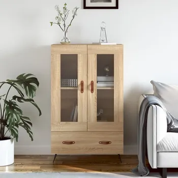 Příborník do zásuvky vidaXL Skříň highboard 69,5 x 31 x 115 cm kompozitní dřevo [828273] Barva: dub sonoma