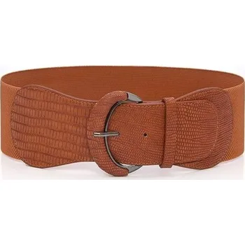 Opasek Dámský strečový široký pásek Kroko Hnědý Lifestyle F3214751s3