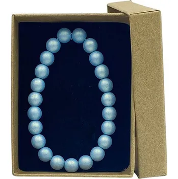 Náušnice Náramek skleněné perle - arctic blue Balení: s dárkovou krabičkou