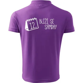 Pánská košile Blíží se Sámday - Polokošile pánská Pique Polo 203 - M ( Fialová )