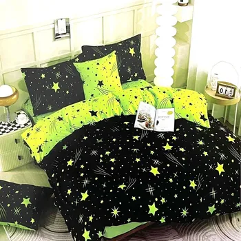 Povlečení Povlečení STARLUX BLACK and LIME 7 dílná sada 140x200 cm
