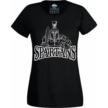 Dámské tričko Herní bojovník Spartans (Velikost: 4XL, Barva: Černá)