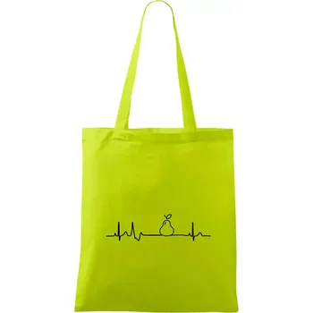Hruška EKG - Taška bavlněná - 42 x 38 cm ( Limetková )