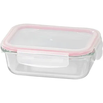 Dóza na potraviny Dóza na potraviny obdélníková skleněná 650 ml, plastové víko s Clip uzávěrem – MagicHome