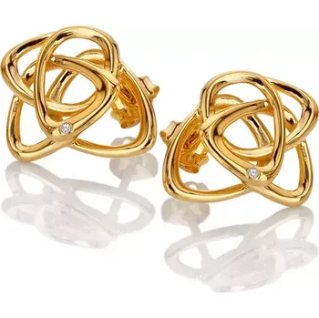 Náušnice Pozlacené stříbrné náušnice HD X Golden Edit Hope DE843