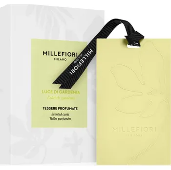 Osvěžovač vzduchu Millefiori Milano Laundry Luce Di Gardenia vonná karta 3 ks