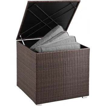 Zahradní úložný box Úložný zahradní box z polyratanu | hnědá