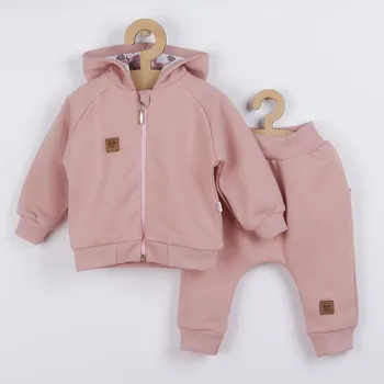 Kojenecké tepláčky a mikinka s kapucí Koala - více variant Velikost: 74 (6-9m), Vzor: flowers