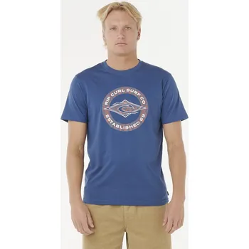 Pánská móda Tričko Rip Curl STAPLE FILLER TEE Light Navy velikost L