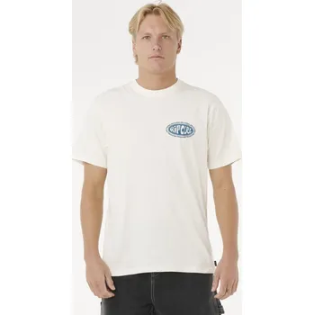 Pánské tričko Tričko Rip Curl RAW ENERGY DE OVAL TEE Bone velikost XXL