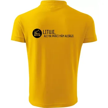 Pánská košile Lituji na práci mám alergii - Polokošile pánská Pique Polo 203 - 3XL ( Žlutá )