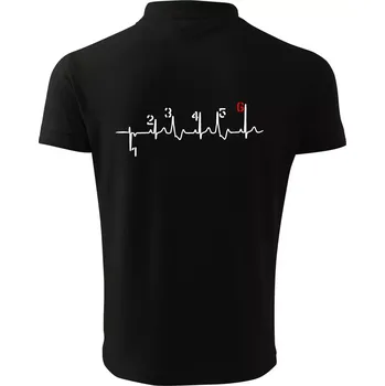 Pánská košile Moto EKG řazení - Polokošile pánská Pique Polo 203 - 4XL ( Černá )